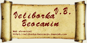 Veliborka Beočanin vizit kartica